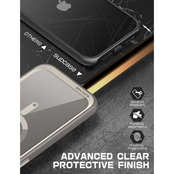 SUPCASE Unicorn Beetle Mag Apple iPhone 15 Pro effaf Klf -Gray