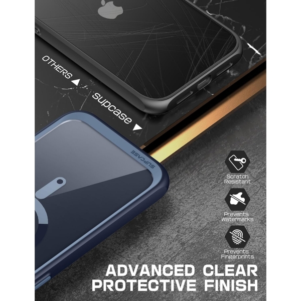 SUPCASE Unicorn Beetle Mag Apple iPhone 15 Pro effaf Klf -Navy