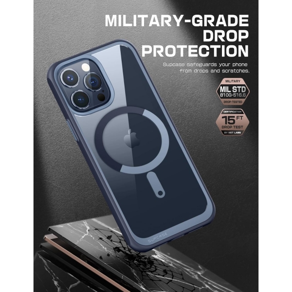 SUPCASE Unicorn Beetle Mag Apple iPhone 15 Pro effaf Klf -Navy