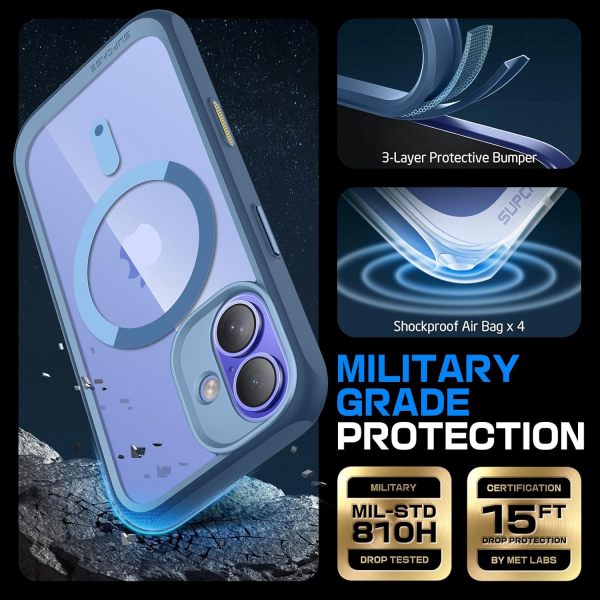 SUPCASE Apple iPhone 16 UB Standl Mag Klf -Azure