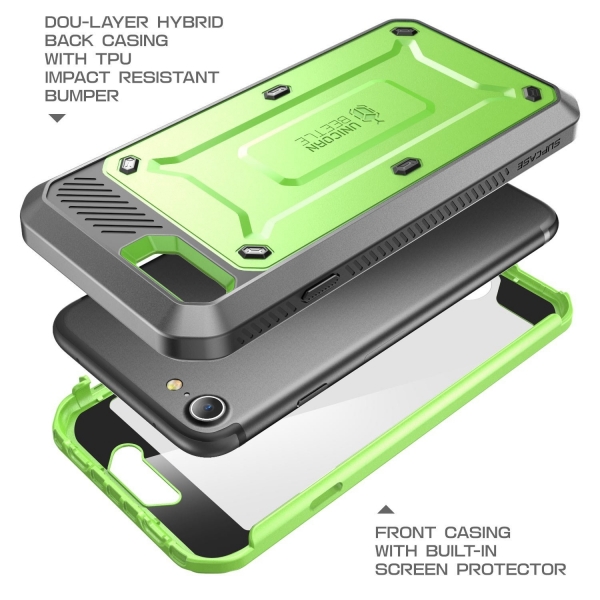 SUPCASE Apple iPhone 7 Unicorn Beetle PRO Serisi Klf (Ekran Koruyucu Dahildir)-Green