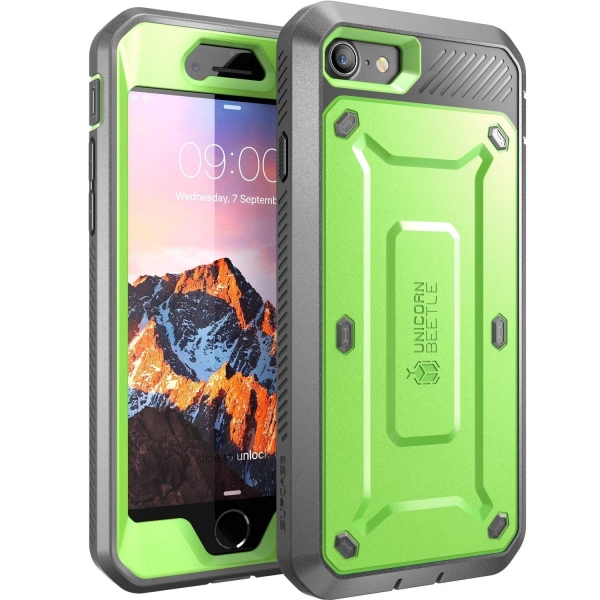 SUPCASE Apple iPhone 7 Unicorn Beetle PRO Serisi Klf (Ekran Koruyucu Dahildir)-Green