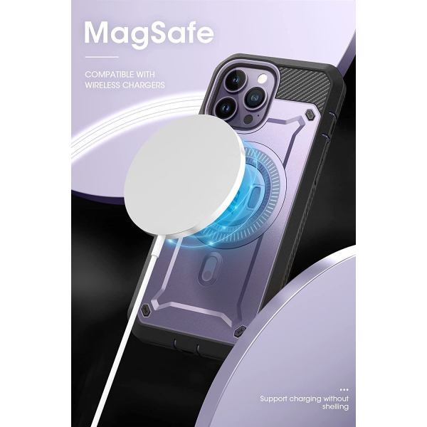 SUPCASE Unicorn Beetle Pro Mag Serisi iPhone 14 Pro Max Klf (MIL-STD-810G)-Black