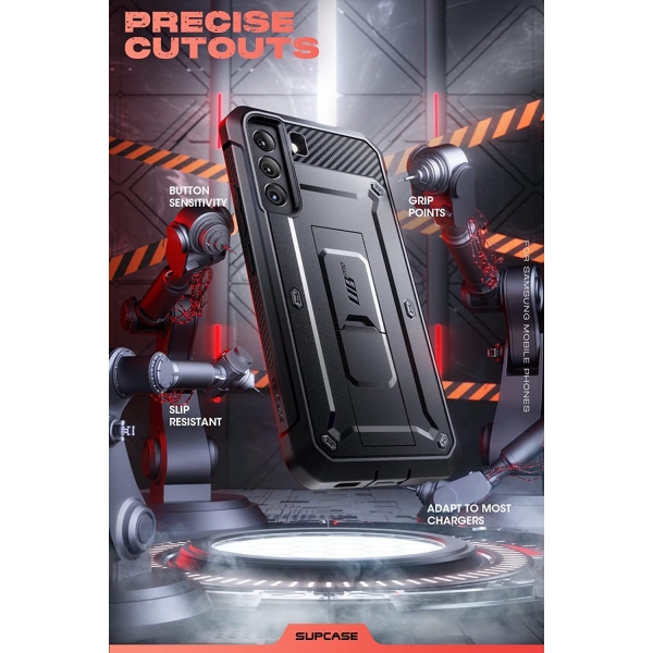 SUPCASE Unicorn Beetle Pro Serisi Galaxy S22 Kılıf-Black