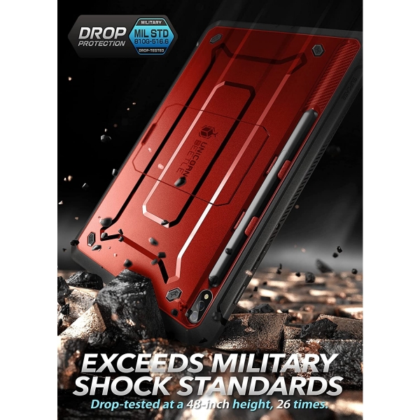 SUPCASE Unicorn Beetle Pro Serisi Galaxy S7 FE Klf (12.4 in)-Red