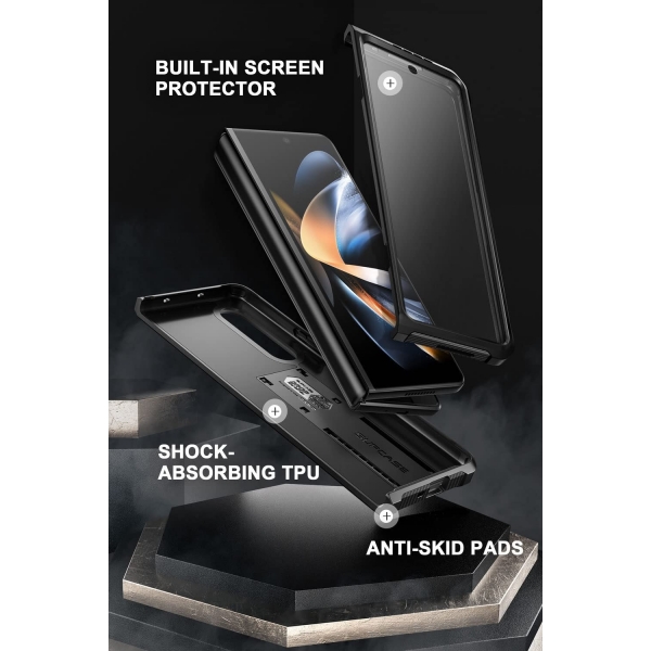 SUPCASE Unicorn Beetle Pro Serisi Samsung Galaxy Z Fold 4 Klf-Black