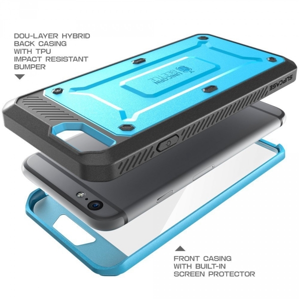 SUPCASE iPhone 6 Plus Unicorn Beetle Pro Serisi Klf (Ekran Koruyucu Dahildir)-Blue
