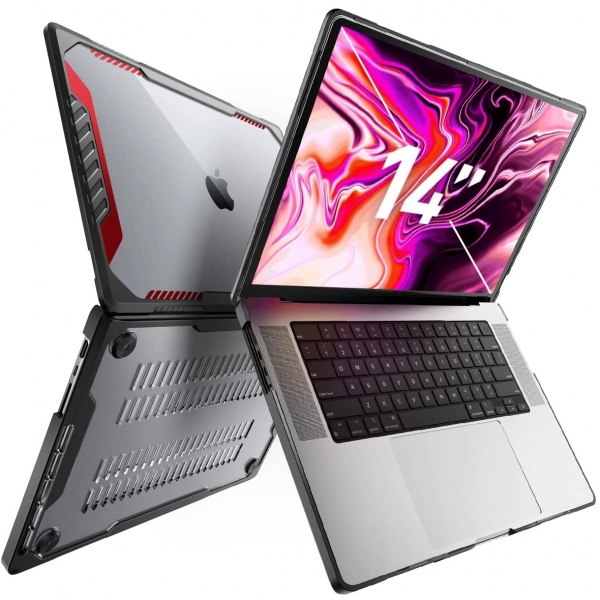 SUPCASE Unicorn Beetle Serisi MacBook Pro Klf (14 in)-Black Red
