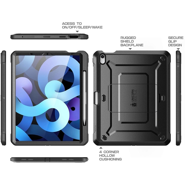 SUPCASE iPad Air Unicorn Bettle Pro Serisi Klf (10.9 in)-Black