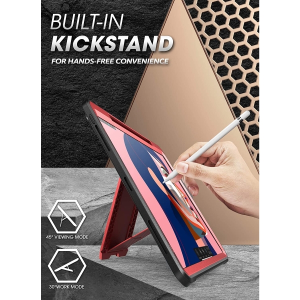 SUPCASE iPad Pro UB Pro Kalem Blmeli Klf (11 in)(2.Nesil)-Metallic Red