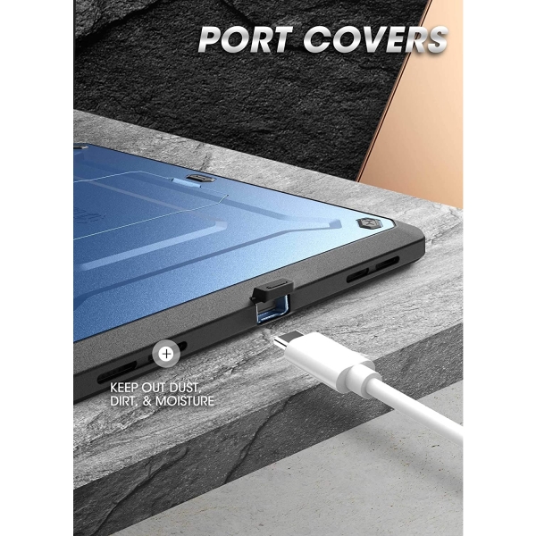 SUPCASE iPad Pro UB Pro Kalem Blmeli Klf (12.9 in)(4.Nesil)-Blue