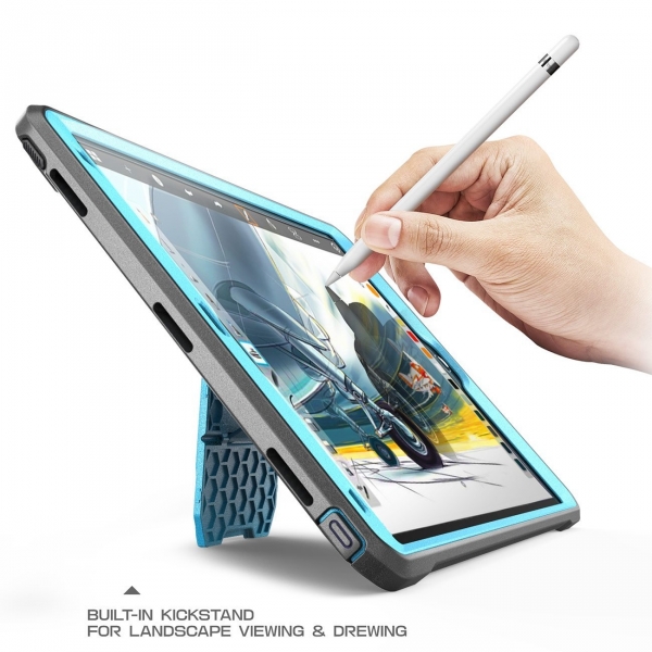 SUPCASE iPad Pro Unicorn Beetle PRO Seri Kılıf (10.5 inç)-Blue-Gray  