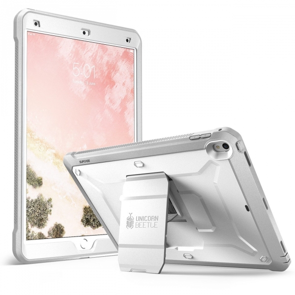 SUPCASE iPad Pro Unicorn Beetle PRO Seri Kılıf (10.5 inç)-White-Gray  