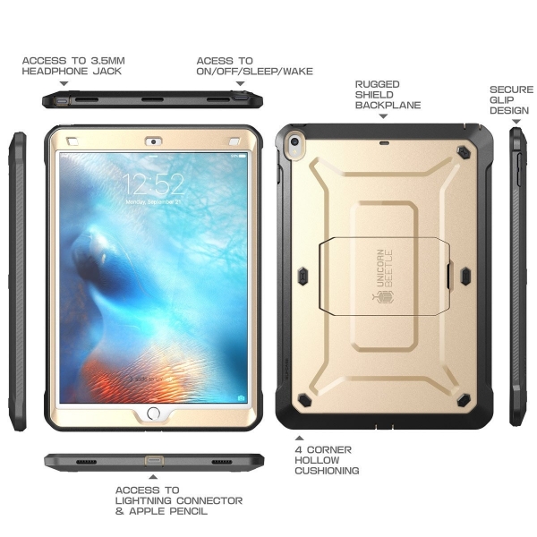SUPCASE iPad Pro Unicorn Beetle PRO Seri Kılıf (10.5 inç)-Gold