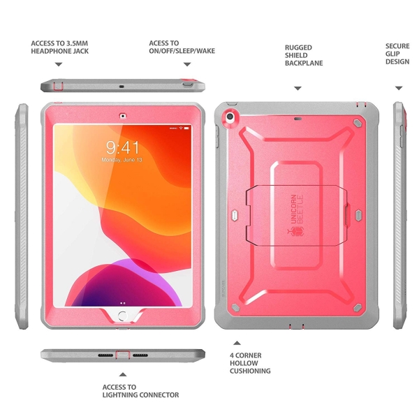 SUPCASE iPad Unicorn Beetle Pro Serisi Kılıf (10.2inç)(7.Nesil)-Pink