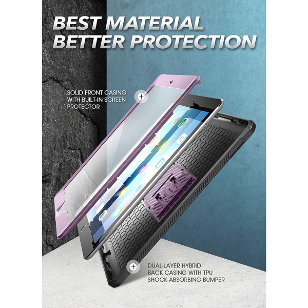 SUPCASE iPad Unicorn Beetle Pro Serisi Kılıf (10.2inç)(7.Nesil)-Purple