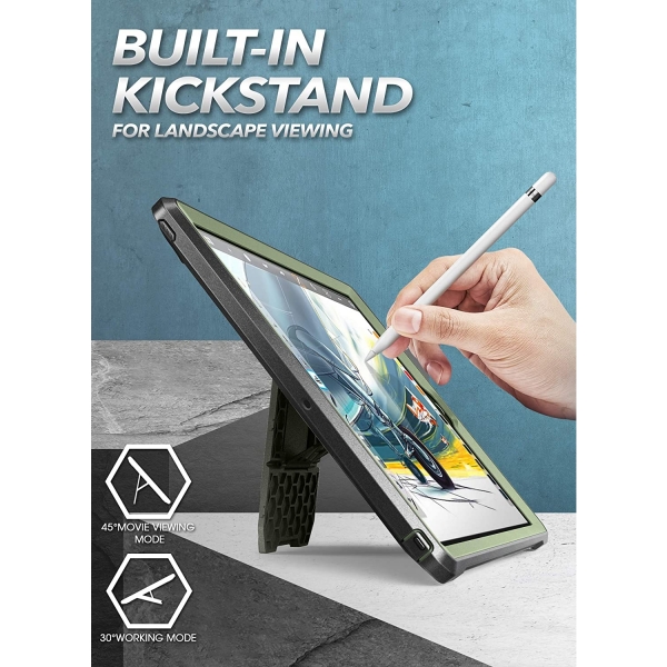 SUPCASE iPad Unicorn Beetle Pro Serisi Kılıf (10.2inç)(7.Nesil)-Green