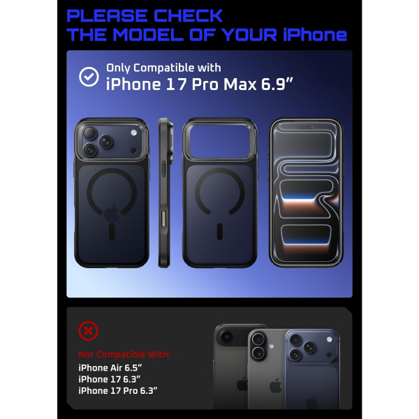SUPCASE Apple iPhone 17 Pro Max UB Mag Klf-Black