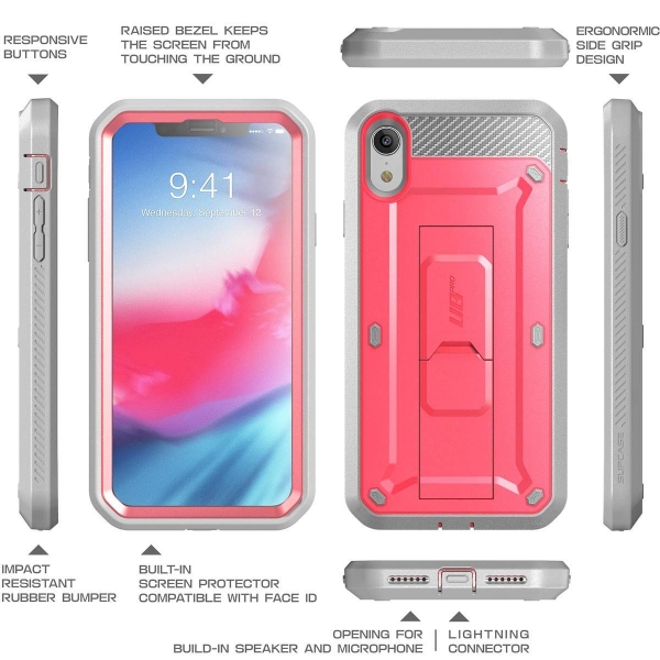 SUPCASE iPhone XR Unicorn Beetle Pro Serisi Klf-Pink