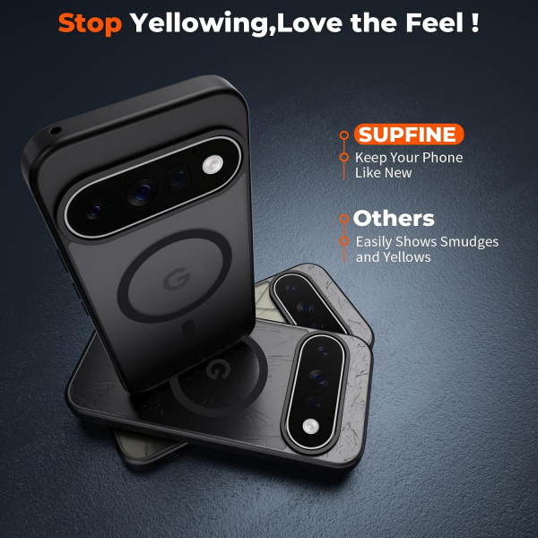 SUPFINE Google Pixel 11 Pro Manyetik K�l�f-Black