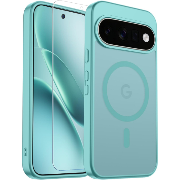 SUPFINE Google Pixel 11 Pro Manyetik K�l�f-Blue Green