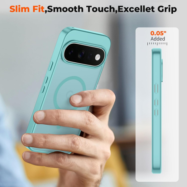SUPFINE Google Pixel 11 Pro Manyetik K�l�f-Blue Green