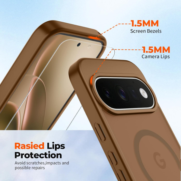 SUPFINE Google Pixel 11 Pro Manyetik K�l�f-Brown