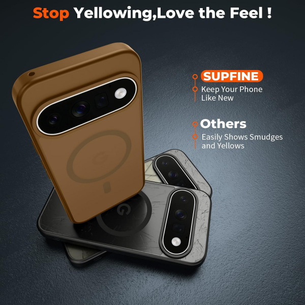 SUPFINE Google Pixel 11 Pro Manyetik K�l�f-Brown