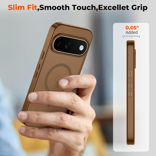 SUPFINE Google Pixel 11 Pro Manyetik K�l�f-Brown