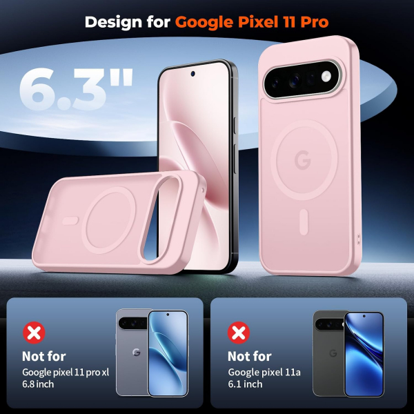 SUPFINE Google Pixel 11 Pro Manyetik K�l�f-Pink
