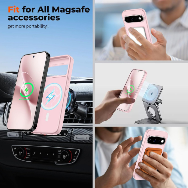 SUPFINE Google Pixel 11 Pro Manyetik K�l�f-Pink