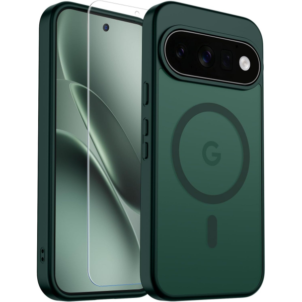 SUPFINE Google Pixel 11 Pro Manyetik K�l�f-Forest Green