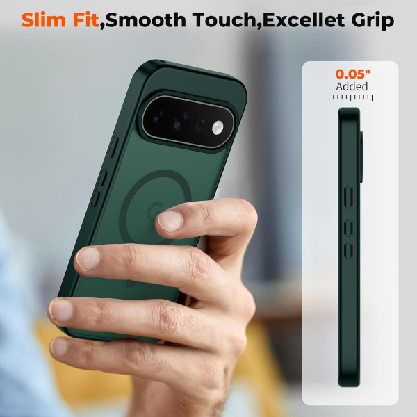SUPFINE Google Pixel 11 Pro Manyetik K�l�f-Forest Green