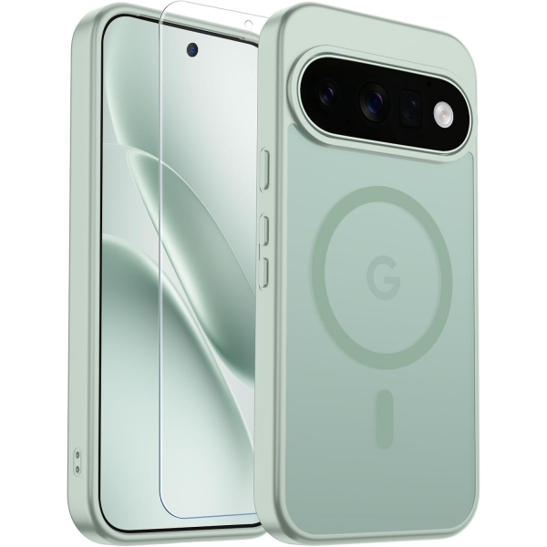 SUPFINE Google Pixel 11 Pro Manyetik K�l�f-Light Green