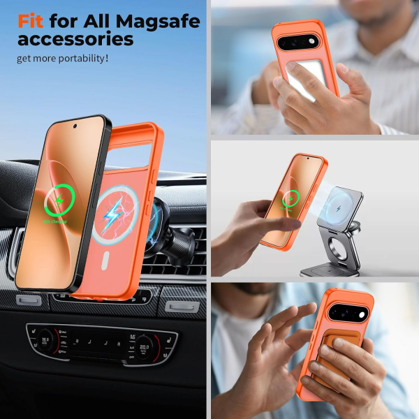 SUPFINE Google Pixel 11 Pro Manyetik K�l�f-Orange