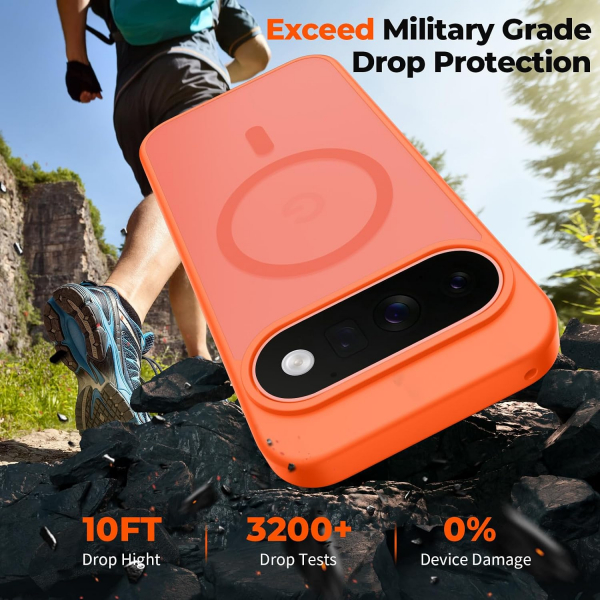 SUPFINE Google Pixel 11 Pro Manyetik K�l�f-Orange