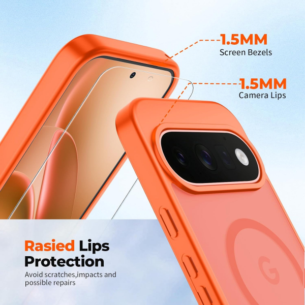 SUPFINE Google Pixel 11 Pro Manyetik K�l�f-Orange