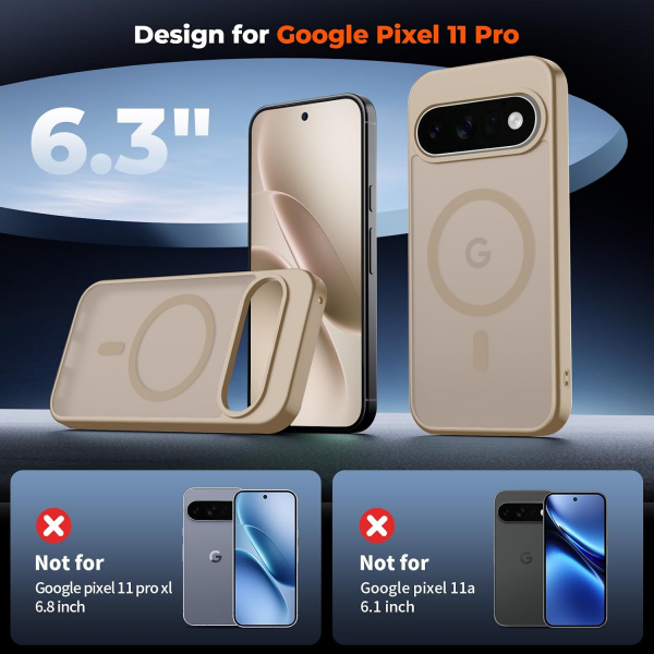 SUPFINE Google Pixel 11 Pro Manyetik K�l�f-Pink Gold