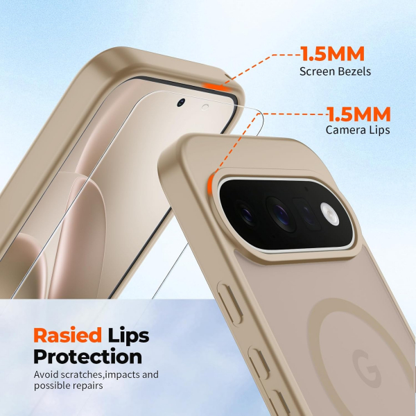 SUPFINE Google Pixel 11 Pro Manyetik K�l�f-Pink Gold