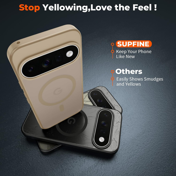 SUPFINE Google Pixel 11 Pro Manyetik K�l�f-Pink Gold