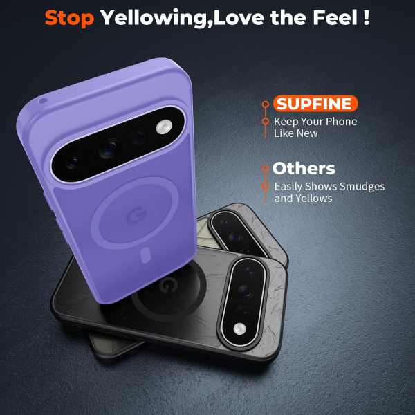 SUPFINE Google Pixel 11 Pro Manyetik K�l�f-Purple