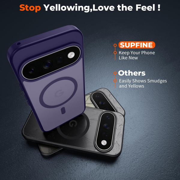 SUPFINE Google Pixel 11 Pro Manyetik K�l�f-Dark Purple