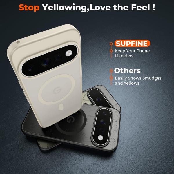SUPFINE Google Pixel 11 Pro Manyetik K�l�f-Stone