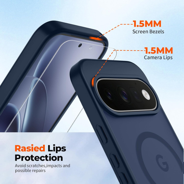 SUPFINE Google Pixel 11 Pro Manyetik K�l�f-Sapphire Blue