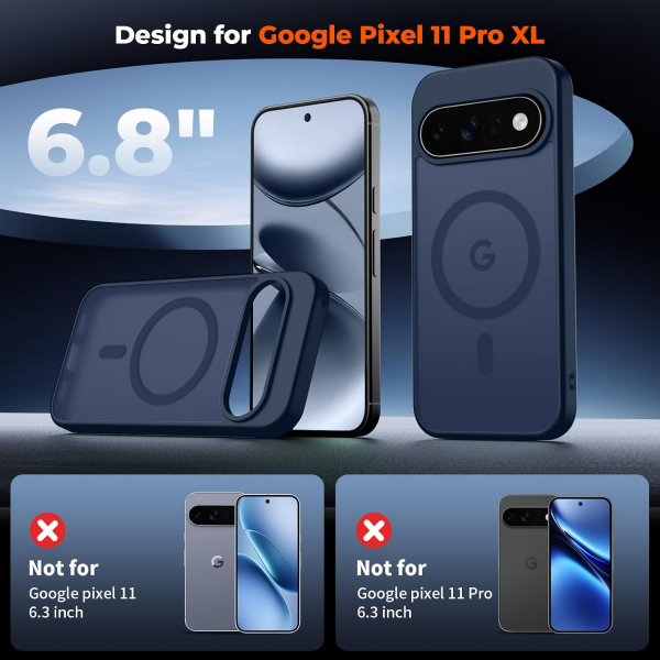 SUPFINE Google Pixel 11 Pro XL Manyetik K�l�f -Sapphire Blue