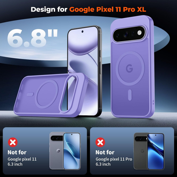 SUPFINE Google Pixel 11 Pro XL Manyetik K�l�f -Purple