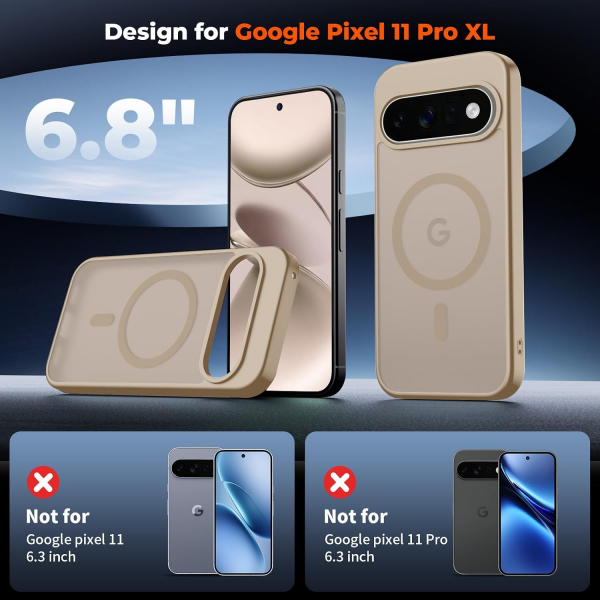 SUPFINE Google Pixel 11 Pro XL Manyetik K�l�f -Pink Gold