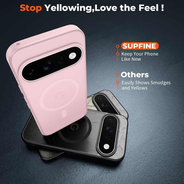 SUPFINE Google Pixel 11 Pro XL Manyetik K�l�f -Pink
