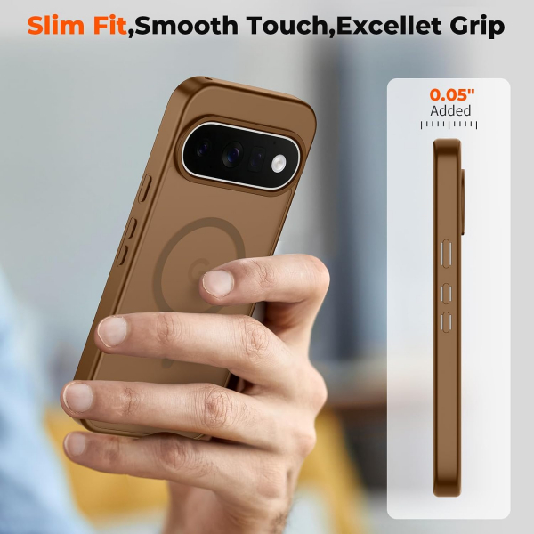 SUPFINE Google Pixel 11 Pro XL Manyetik K�l�f -Brown