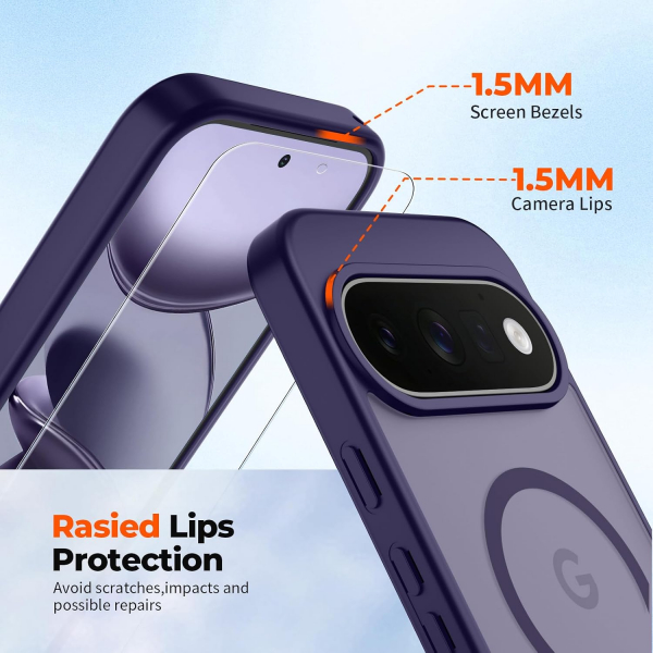 SUPFINE Google Pixel 11 Pro XL Manyetik K�l�f -Dark Purple